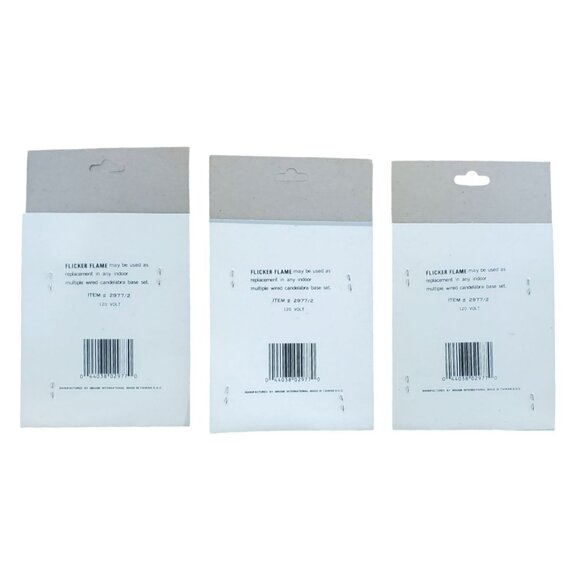 3 New Flicker Flame Bulbs 2 Pk Christmas Replacement 120V Candelabra Base VTG - Picture 2 of 6